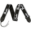 Fender Running Logo Strap - Black/White Logo - 2in