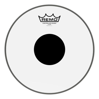 Remo Controlled Sound® Clear Top Black Dot™ Batter Drumhead - 10 in. Diameter