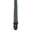 Perri's Leathers 2 in. Retro Hootenanny Poly Guitar Strap - Blue / Yellow / Red