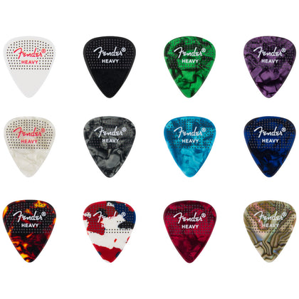 Fender 351 Dotted Celluloid Picks - 12-Pack - Heavy