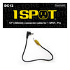 Truetone DC12 1 Spot Power Cable - Straight Male (Yellow Plug) to Right-Angle Male Plug - 12in