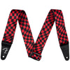 Fender Wavy Checkerboard Polyester Strap - Red