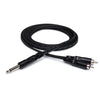 Hosa CYR-102 Y Cable - 1/4 in TS to Dual RCA - 6.5 ft.