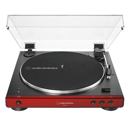 Audio-Technica AT-LP60XBT Fully Automatic Wireless Belt-Drive Turntable - Red