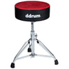 ddrum FAT Drum Throne Black w/ Red Velvet Top