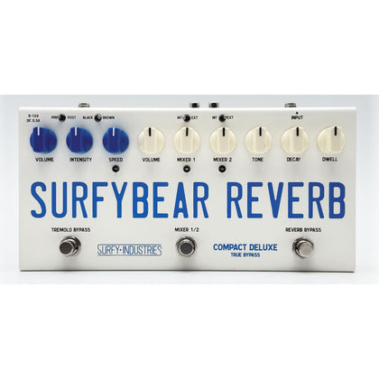 Surfy Industries SurfyBear Compact Deluxe (V1.0) Reverb & Tremolo Pedal