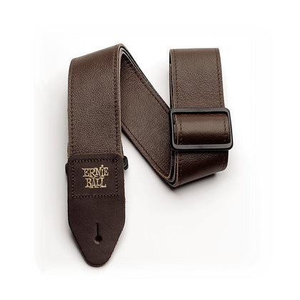 Ernie Ball Tri-Glide 2in Italian Leather Guitar/Bass Strap - Brown