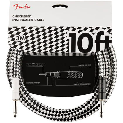 Fender Pro Instrument Cable - Checkerboard - 10ft