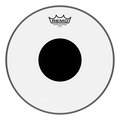 Remo Controlled Sound Clear Black Dot Batter Drumhead - Top Black Dot - 12in Diameter