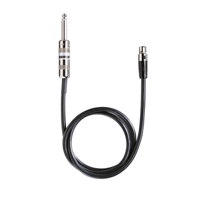 Shure WA302 Instrument Cable - 4-Pin Mini Connector (TA4F) to 1/4in Connector - 2.5ft - For UR1 / ULX1 / SLX1 / PGX1 / PG1 / T1 / SC1 / LX1 / U1 / UC1 / UT1 Bodypack Transmitters