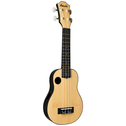 Amahi HCLF335 Bamboo Top Soprano Ukulele w/ Gig Bag