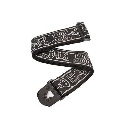 D'Addario Joe Satriani Planet Lock Guitar Strap - Skull N Bones