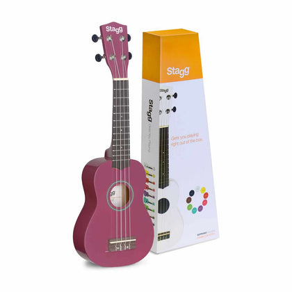 Stagg Soprano Ukulele w/ Black Nylon Gigbag - Purple