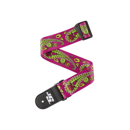 D'Addario Joe Satriani Woven Guitar Strap - Paisley Purple