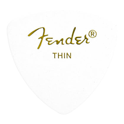 Fender Classic Celluloid 346 Shape Picks - White - Thin - 12 Pack