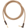 Fender Festival Hemp Instrument Cable - 10ft - Straight/Angle - Pure Hemp - Natural