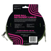 Ernie Ball Braided Instrument Cable - Straight/Angle - 10ft - Black/Green