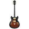 Ibanez AS93QMSP AS Series Artcore Expressionist Hollowbody Electric Guitar - Dark Brown Sunburst