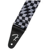 Fender Wavy Checkerboard Polyester Strap - Gray