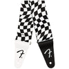 Fender Wavy Checkerboard Polyester Strap - Black/White