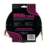 Ernie Ball Braided Instrument Cable - Straight/Angle - 10ft - Black w/Gold Connectors