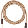 Fender Festival Hemp Instrument Cable - Straight/Angle - 18.6in - Pure Hemp - Natural