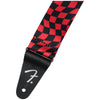 Fender Wavy Checkerboard Polyester Strap - Red