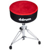 ddrum FAT Drum Throne Black w/ Red Velvet Top