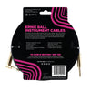 Ernie Ball P06086 Braided Instrument Cable - Straight/Angle - 18ft - Black w/ Gold Connectors