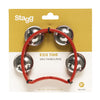 Stagg Plastic Cutaway Mini Tambourine - 4 Jingles - Red