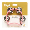 Stagg Plastic Cutaway Mini Tambourine - 4 Jingles - Pink