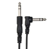 Hosa Balanced Interconnect Cable - 1/4in TRS to Same - Straight to Right-Angle - 15 ft.