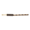 Fender Festival Hemp Instrument Cable - Straight/Angle - 18.6in - Pure Hemp - Brown Stripe