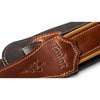 Taylor Century 2.5 in. Leather Guitar Strap - Medium Brown/Butterscotch/Black