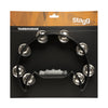 Stagg Cutaway Plastic Tambourine - 16 Jingles - Black