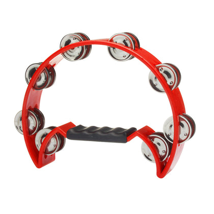 Stagg Cutaway Plastic Tambourine - 16 Jingles - Red