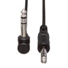 Hosa Balanced Interconnect Cable - 1/4in TRS to Same - Straight to Right-Angle - 15 ft.