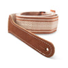 Taylor 2 in. Academy Jacquard Leather Guitar Strap - White/Brown