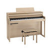 Roland HP-704 Digital Upright Piano with Stand and Bench - Light Oak