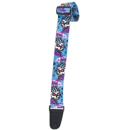 Henry Heller HSUB2-46 Artist Series Sublimination Guitar Strap - Warhol-Style Skull