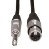 Hosa Pro Balanced Interconnect Cable - REAN XLR3F to 1/4 in. TRS - 1.5 ft.