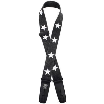 Henry Heller LOCK-IT Designer Series Guitar Strap - Black Star