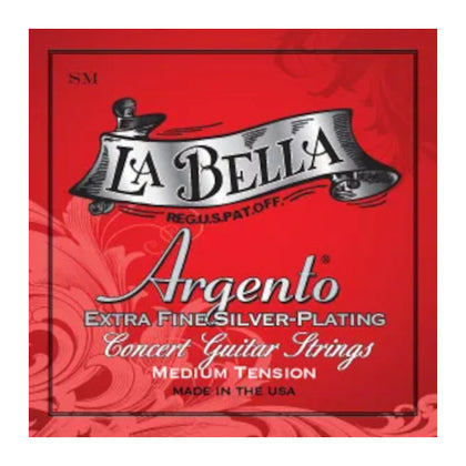 La Bella SM Argento Extra Fine Silver Plating Nylon Guitar Strings - Medium Tension