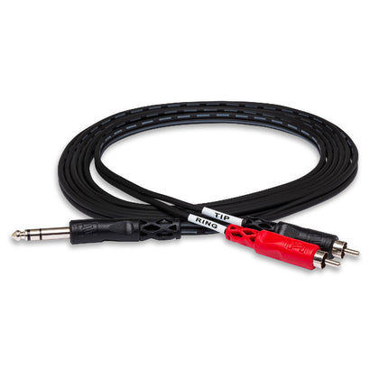 Hosa Insert Cable - 1/4 in TRS to Dual RCA - 6.5 ft.