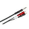 Hosa Insert Cable - 1/4 in TRS to Dual RCA - 6.5 ft.