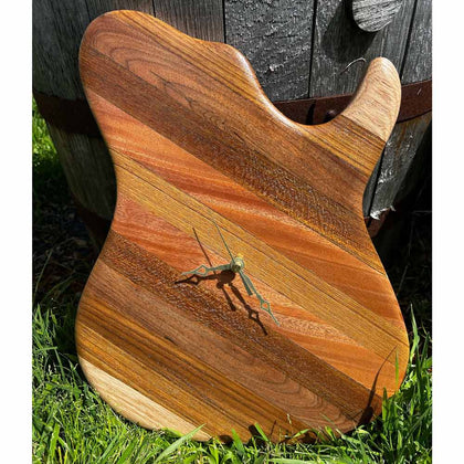 Hardwood Guitar Clock #001