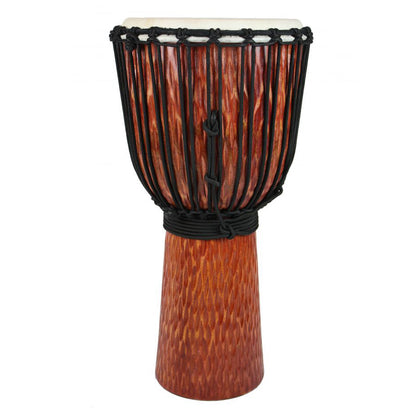 Toca Percussion TSSDJ-MC 10 in. Medium Street Series Rope Tuned Mahogany Djembe - Cherry Stain