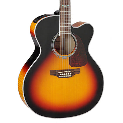 Takamine GJ72CE-12 BSB 12-String Jumbo Cutaway Acoustic-Electric Guitar - Gloss Brown Sunburst