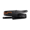 Taylor Nouveau Embroidered 2.5 in. Leather Guitar Strap - Black