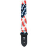 Perri's Leathers 2 in. USA Waving Flag Design on Polyester Guitar Strap